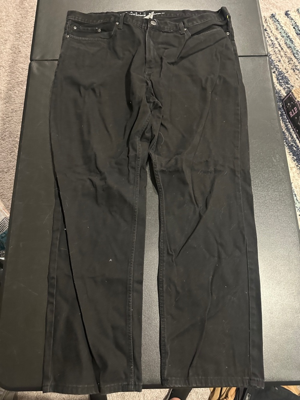 Basic Editions Black Men's Chinos